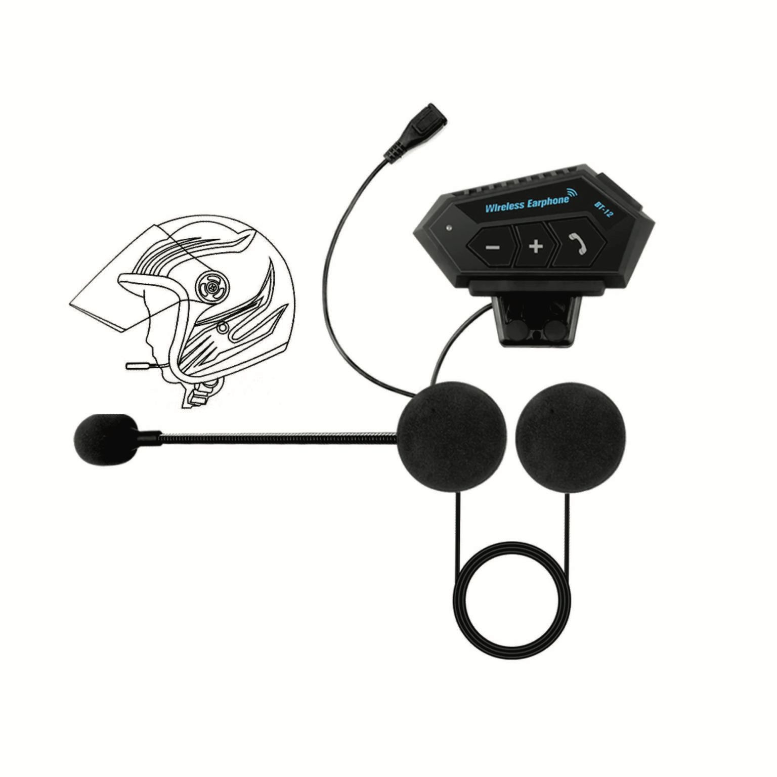 Intercomunicador Auriculares Bluetooth Para Casco Moto